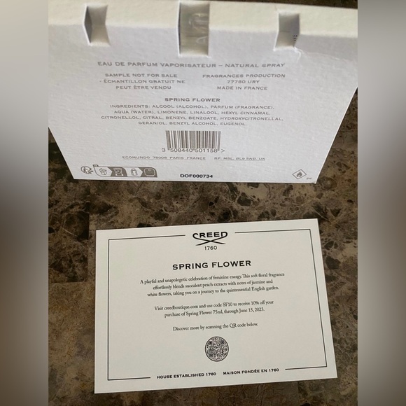 Creed 1760 EDP Women’s Fragrance Spring Flower 1.5ml Sample Sprayer Beauty New - Picture 4 of 4